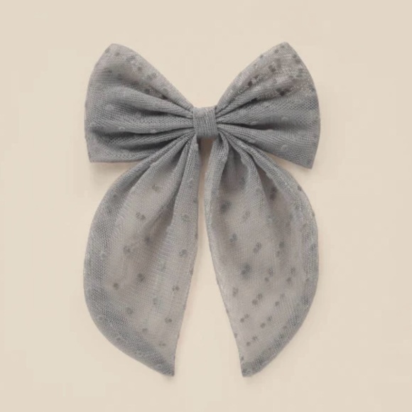 Noralee Other - NWT Noralee Oversized Blue Polka Dot Tulle Hair Bow | Rylee + Cru